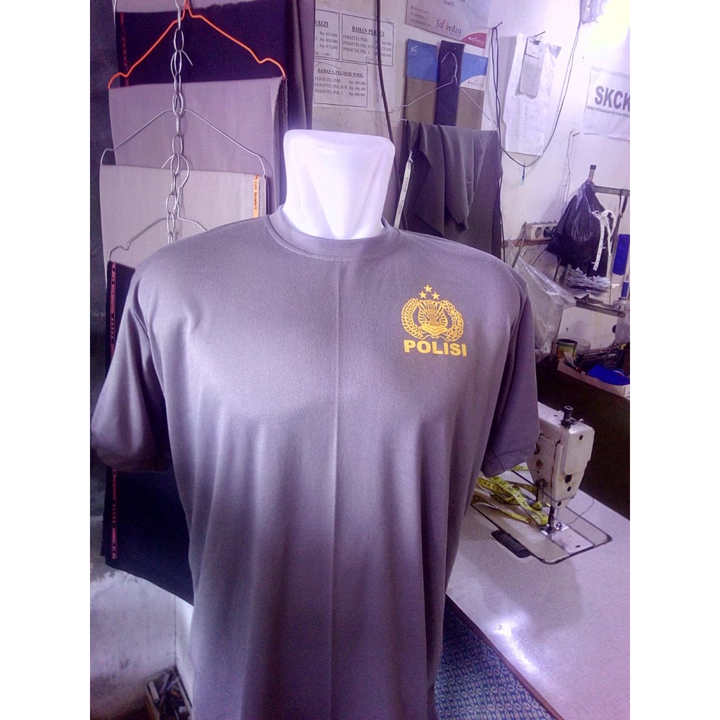 KAOS PRIA LENGAN PENDEK BAJU KAOS POLISI KAOS POLRI BAJU DINAS BAJU SPORTY KAOS OBLONG KAOS DALAMAN