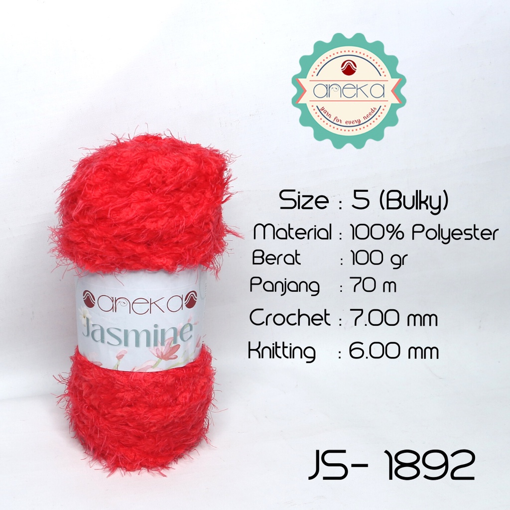 Benang Rajut Bulu Halus Jasmine Yarn / Cashmere Plush - 1892