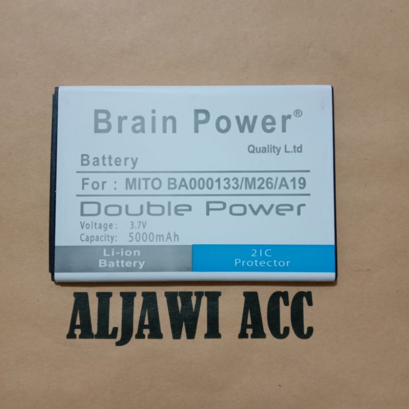 Batre Baterai Battery BP Mito A19 / M26 BA000133 BA-000133 Double Power Battery