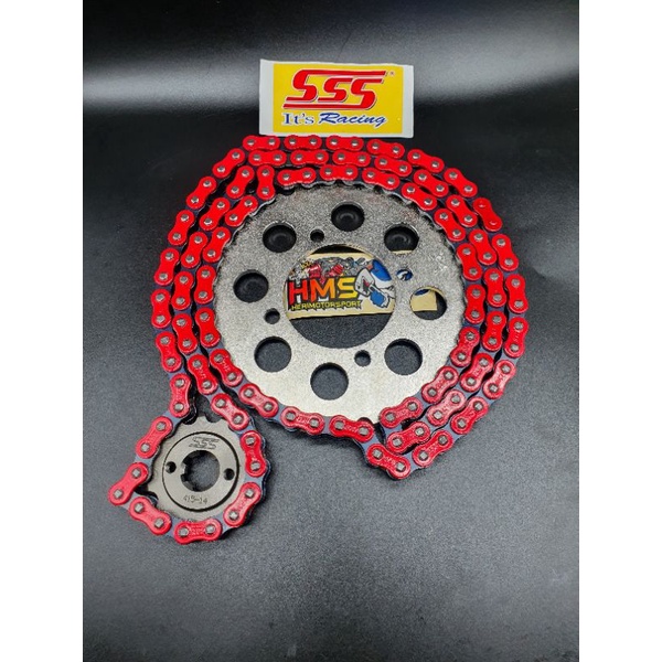 Gir gear Set SSS 415 Tipis Rx King,Jupiter Z,Vega, Vega R New,Jupiter MX, Jupiter MX New Rantai Gold-5