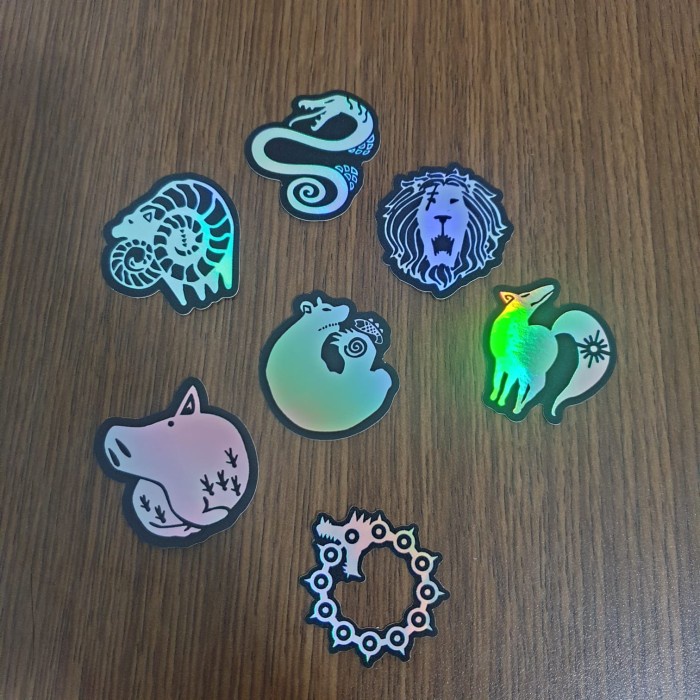 

Sticker Hologram Anime - PSH1174 - seven deadly sins tattoo 7pcs