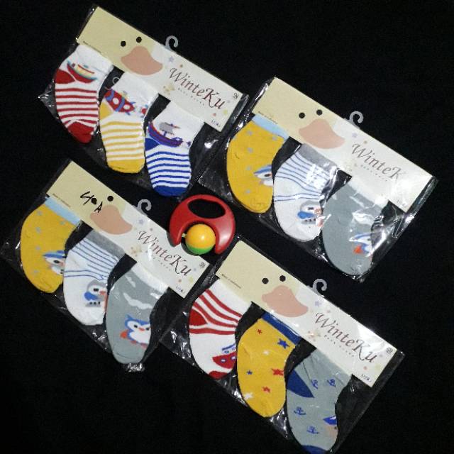 WINTEKU 3 Pasang KAOS KAKI Bayi Newborn Perlengkapan Bayi Baru Lahir