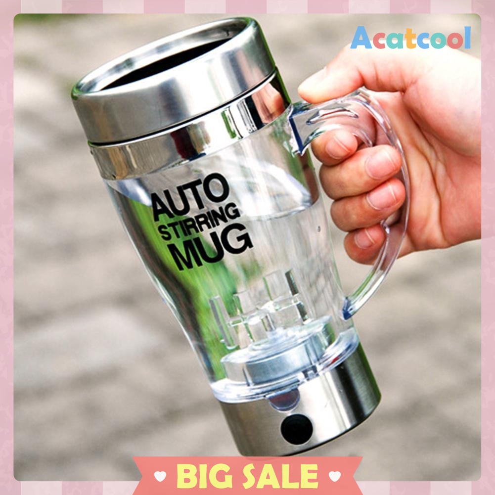 350ml Stainless Steel Electric Automatic Self Stirring Mug Coffee Milk Cup