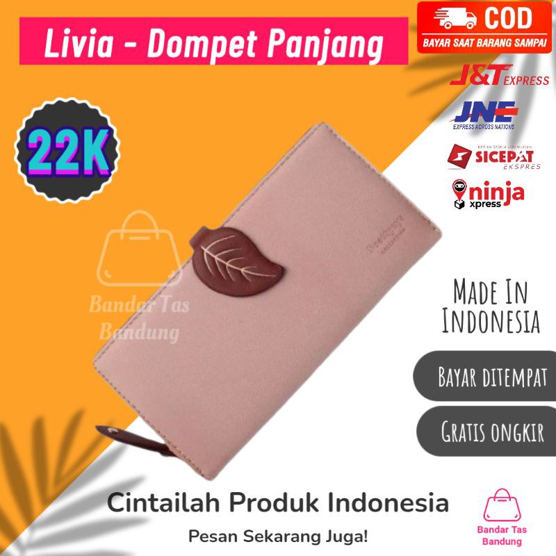 Livia - Dompet Panjang Wanita Dompet Lucu Dompet Murah