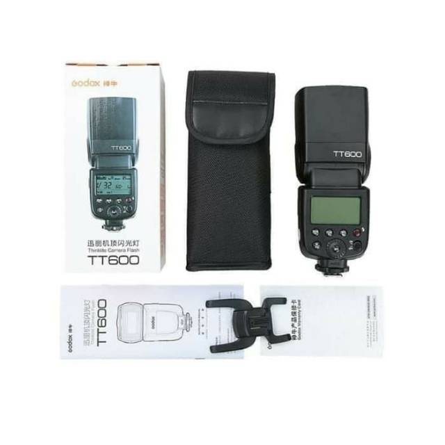 Paket flash godox TT-600 TT600 + battrey eneloop A2 isi 4