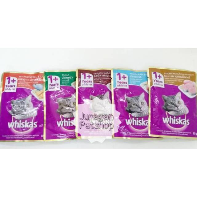 WHISKAS SACHET ADULT 1+ 80Gr|Makanan Kucing Wet Whiskas Murah