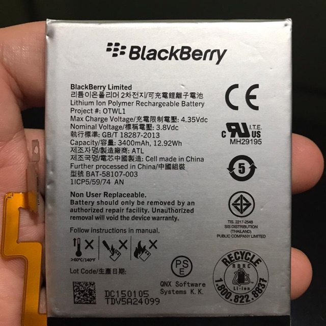 Baterai Battery BlackBerry BB Z10 Original 100%