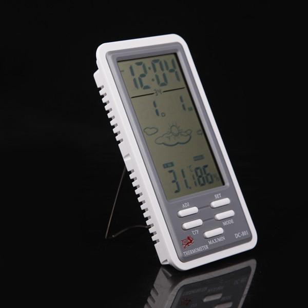 DC-801 Digital Hygrometer & Temperature Meter & Calendar LCD + Clock