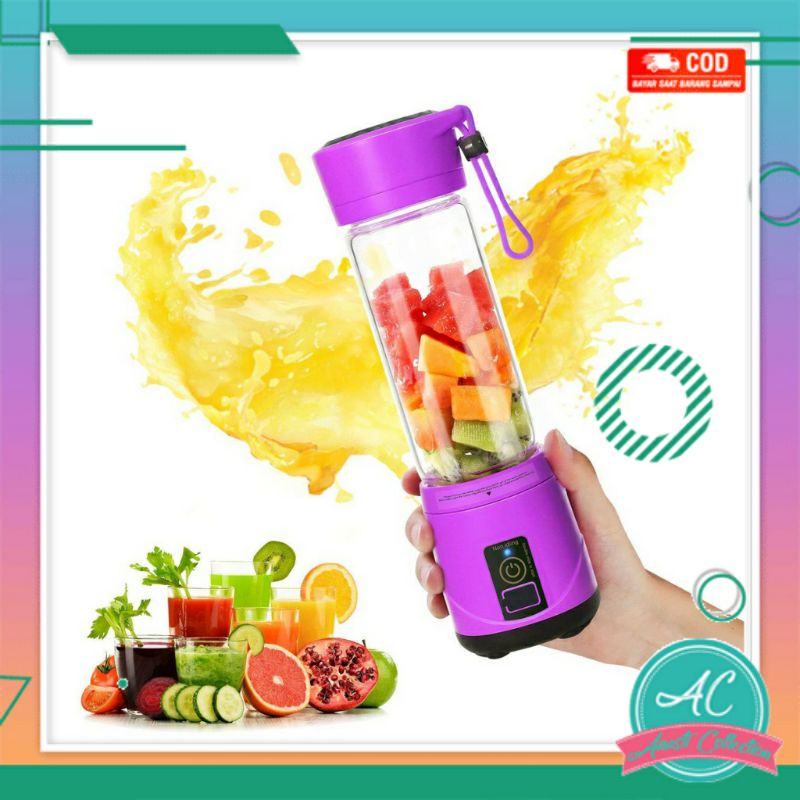 Blender mini portable blender jus serbaguna juicer buah rechargeable