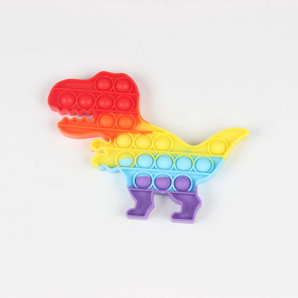 POP IT RAINBOW FIDGET TOYS Mainan Anak Edukasi Murah Pop Its Unicorn New Fidget Push Bubble Kids Kid-T-rex Rainbow