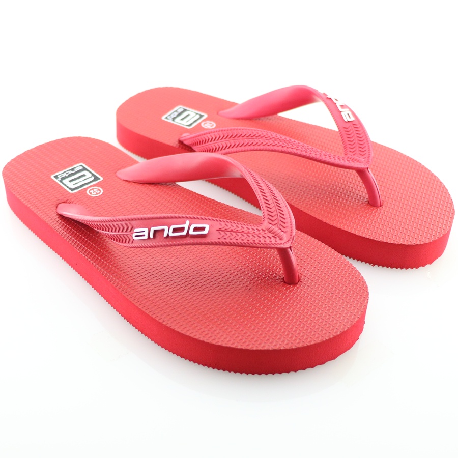 Ando Hawaii Basic Merah - Sandal Jepit Anak Besar Ando Surabaya