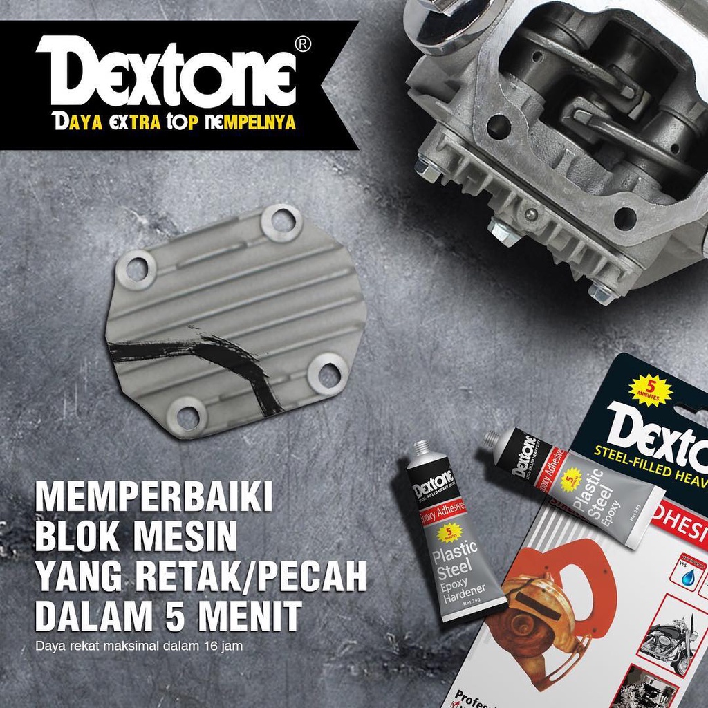 Lem Besi Dextone Epoxy 5 Menit Tahan Panas 120C Super Kuat Waterproof Original