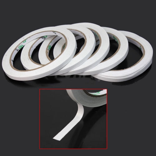 1 Roll Tape Dua Sisi Perekat Super Kuat untuk Craft DIY/Peralatan Kantor 6mm
