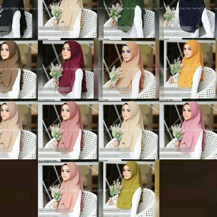 Miliki - Jilbab instan oval mini /khimar mini oval /kerudung khimar oval dua layer mini pet antem no