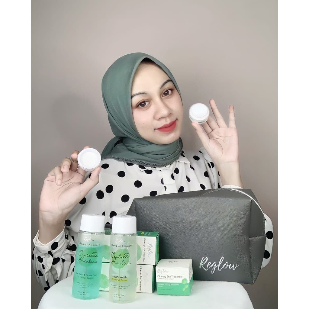Reglow Skincare Original Glow Skin Treatment Skincare Pemutih Wajah BPOM Original 100%-Paket + Bonus NEW