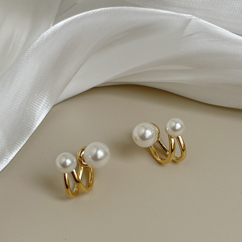1 Pasang Anting Menjuntai Hias Mutiara Gaya Vintage Perancis Untuk Wanita
