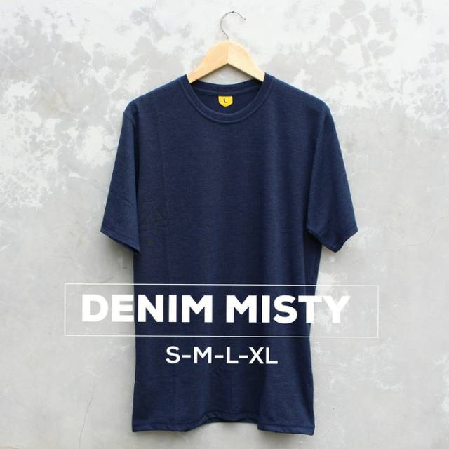 Kaos Polos Pendek Denim Misty