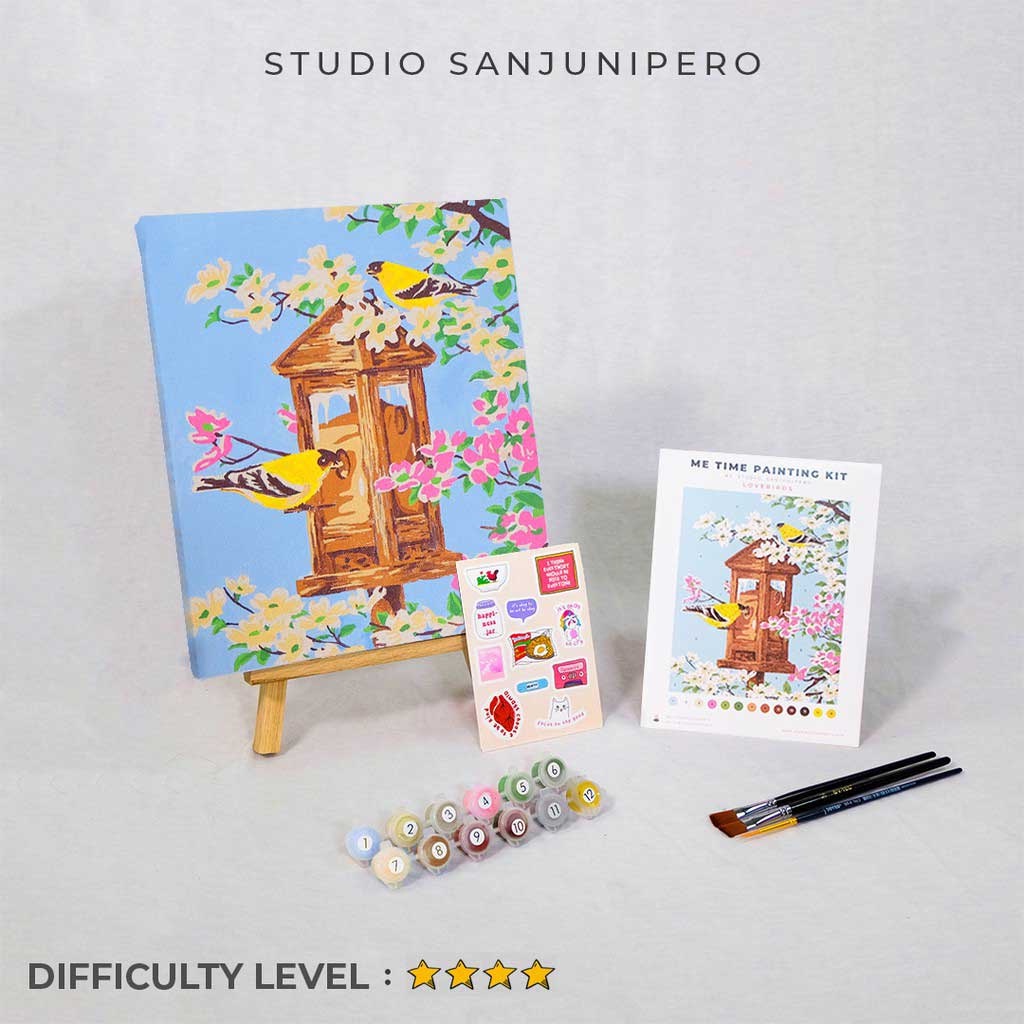 Studio Sanjunipero - Paint By Number Kit - Love Birds - 25cm x 30cm