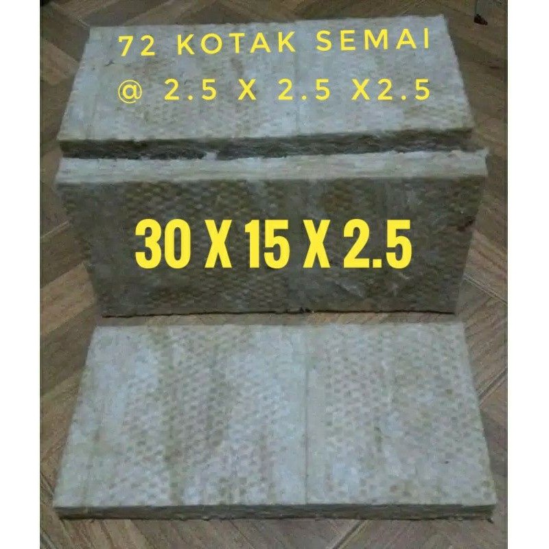 Rockwool Hidroponik Lokal 30x15x2.5 cm Media Tanam/Semai