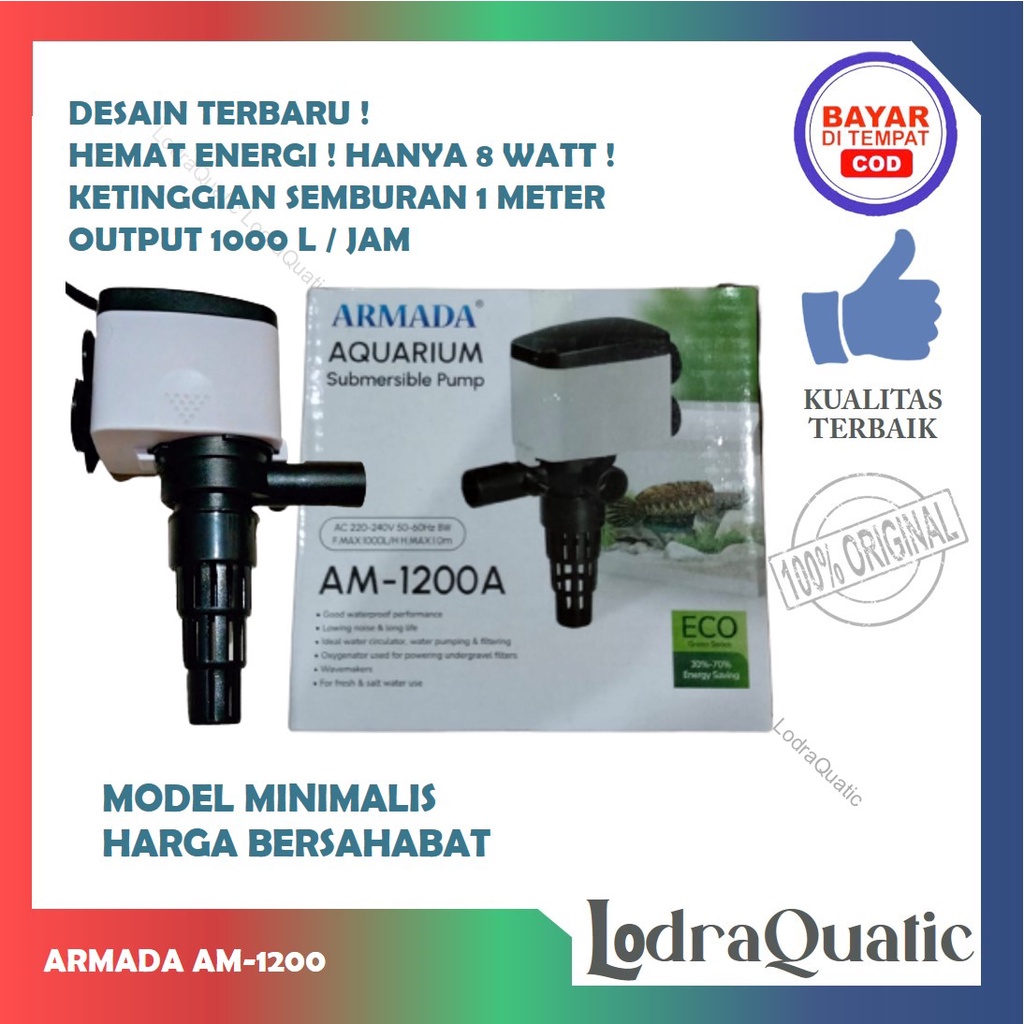 POMPA CELUP AQUARIUM ARMADA 1200 A POWERHEAD MESIN FILTER AQUARIUM POMPA AQUARIUM MINI POMPA AQUARIUM 1200 POMPA CELUP AQUARIUM POWER HEAD AQUARIUM FILTER AQUARIUM FILTER AQUASCAPE POMPA AIR 1200WATER PUMP POMPA AIR AQUARIUM ARMADA