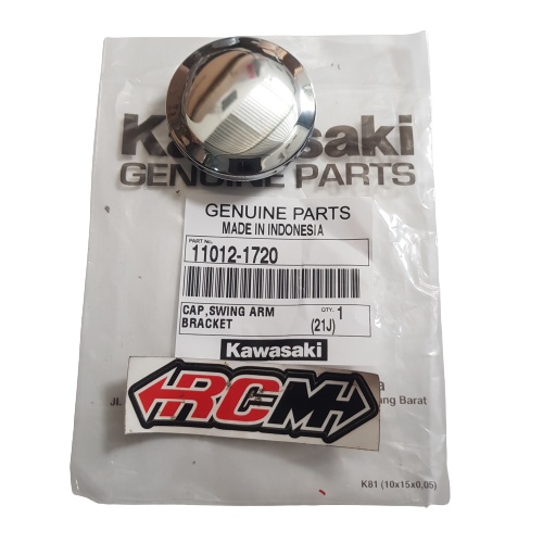 11012-1720 TUTUP RANGKA ARM BESAR CAP SWING ARM BRACKET NINJA RR R 150 CHROME ORI ORIGINAL KAWASAKI KGP ASLI