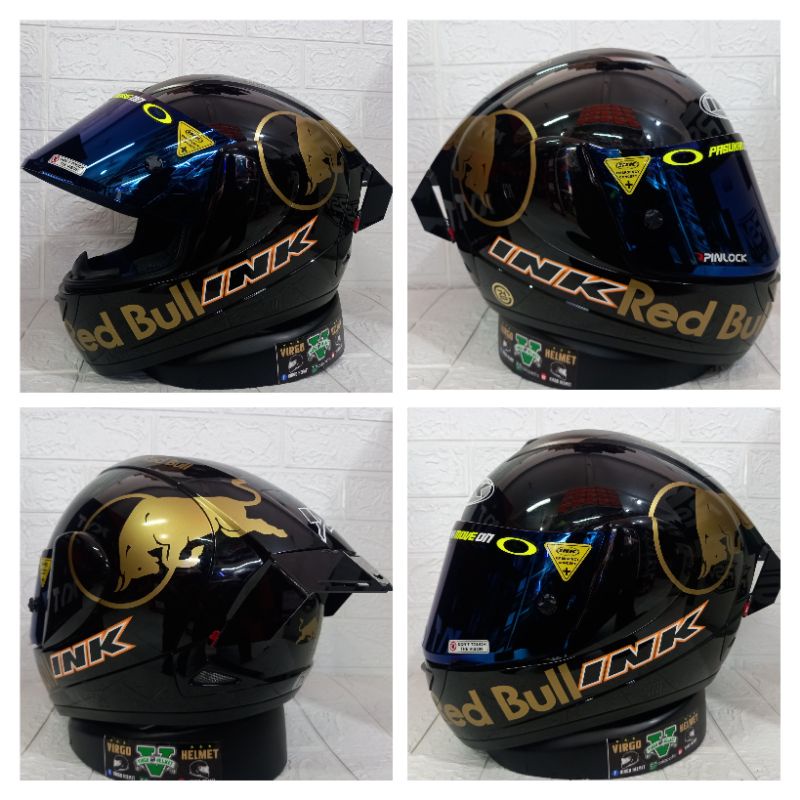 HELM INK CL MAX SOLID BLACK FULL FACE PAKET GANTENG INK ORIGINAL