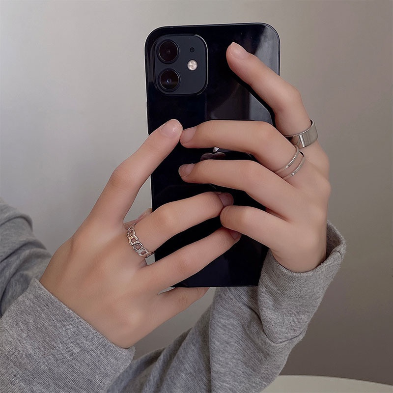 3Pcs Cincin Gaya Punk Hip-hop Untuk Wanita