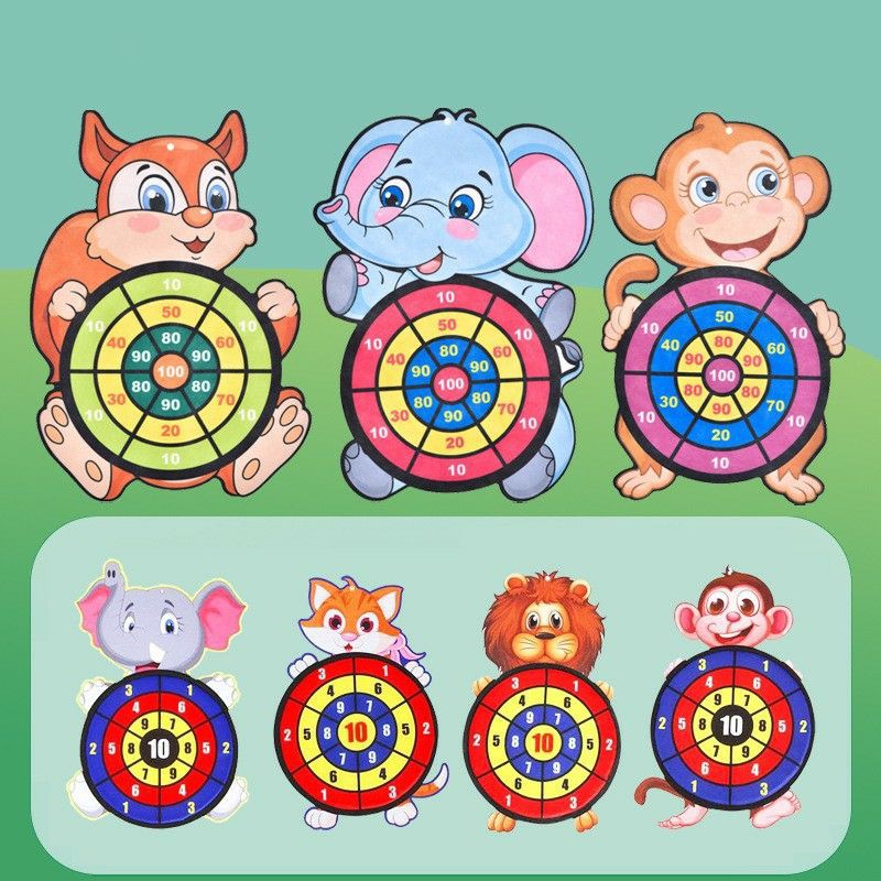 Mainan Anak Papan Dart Board Game Velcro/Mainan Panah Dinding Bola Lengket/Mainan Dart Board