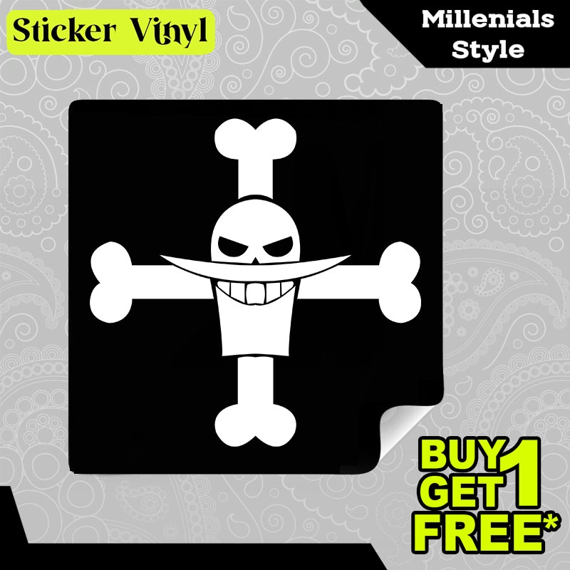 

Stiker Sticker Anime One Piece Whitebeard Logo Serial Animasi Jepang Populer Aesthetic Bahan Vinyl Satuan Anti Air