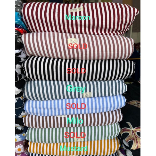 Kain Rayon Garis Motif | Bahan Premium Material