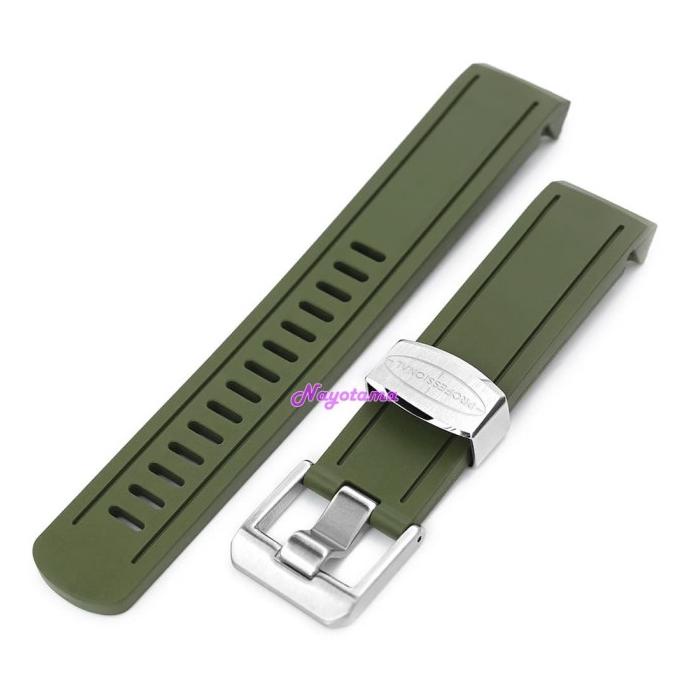 20Mm Crafter Blue Cb02 Hijau Green Rubber Strap F Seiko Sumo Curve End Terbaru