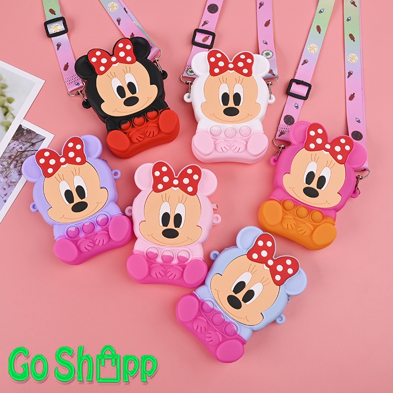 Tas Pop it Anak Karakter Mickey Import - Tas Anak Pop It Terbaru - Tas Selempang Anak Karakter Lucu - Tas Anak Lucu - Tas Anak Import [JL19]