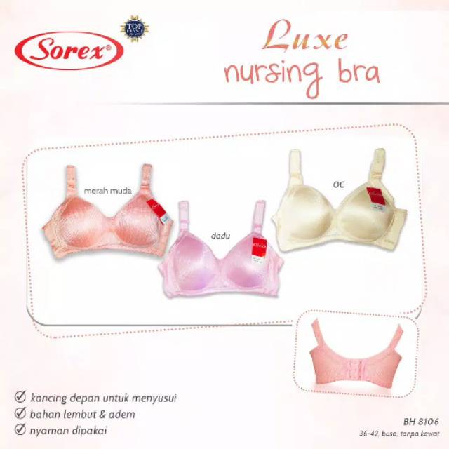 SOREX LUXE Nursing Bra size 36-42 BH 8106 BH 8098