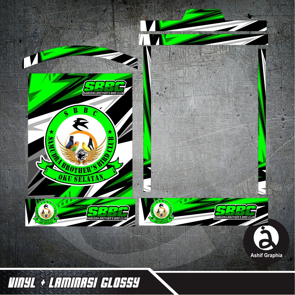 DECAL SANGKAR KOTAK DESAIN CUSTOM SBBC HIJAU