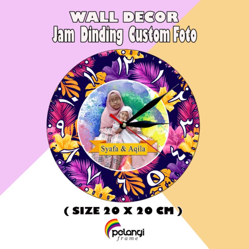 jam dinding custom foto sendiri