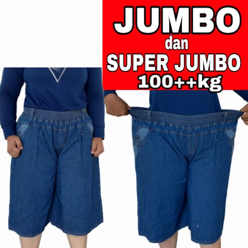 CELANA PENDEK JEANS JUMBO CELANA JUMBO JEANS  CELANA PENDEK JEANS WANITA CELANA JEANS PENDEK
