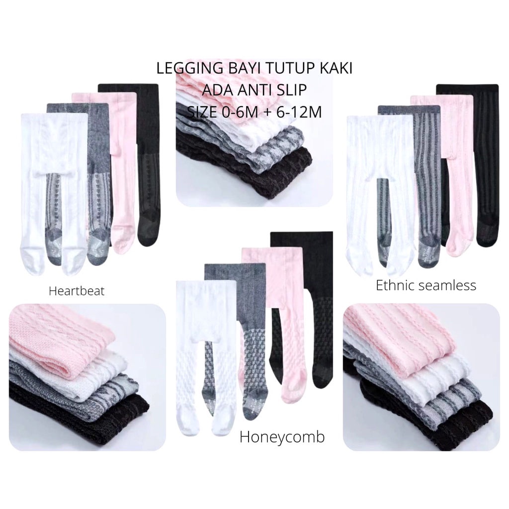Catell Love Legging Bayi Premium Warna Polos Tutup Kaki