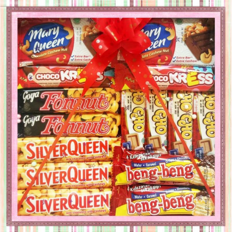 

HAMPERS COKLAT GIFTBOX SET PAKET SPECIAL / KADO ULTAH/ VALENTINE/ WISUDA
