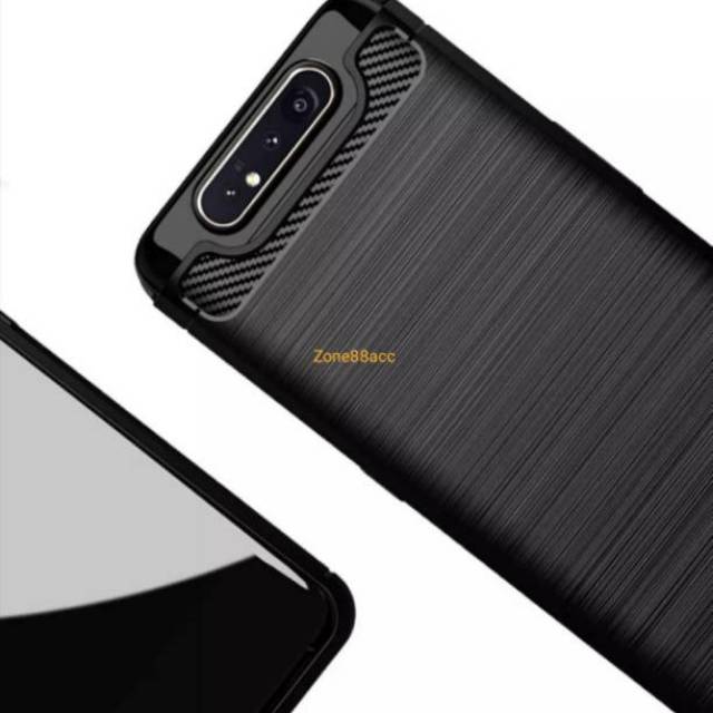 Silicon Case SAMSUNG A80 A90 Softcase Ipaky Carbon Cover Casing TPU