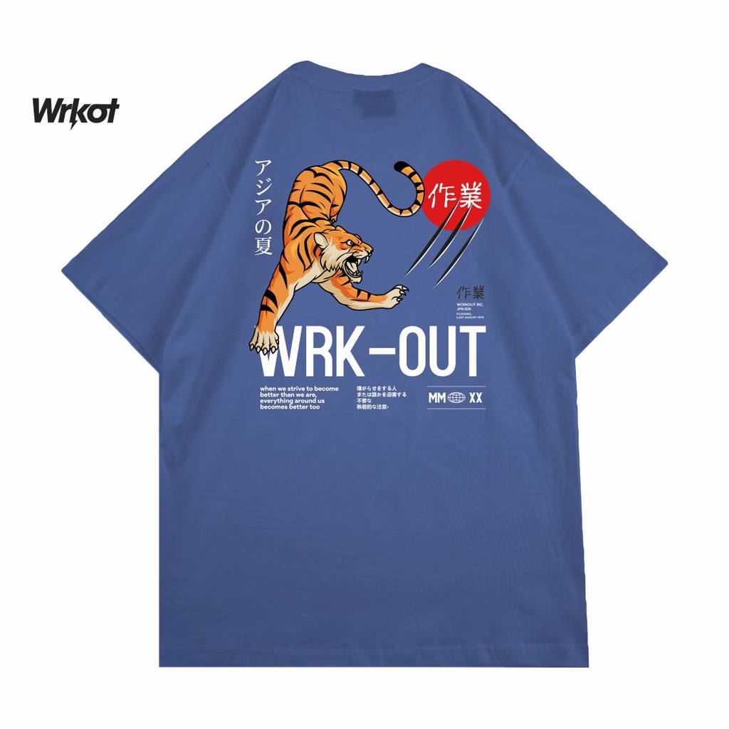 Workout streetwear Tiger wong T Shirt pria/Baju kaos/pakaian pria dan wanita