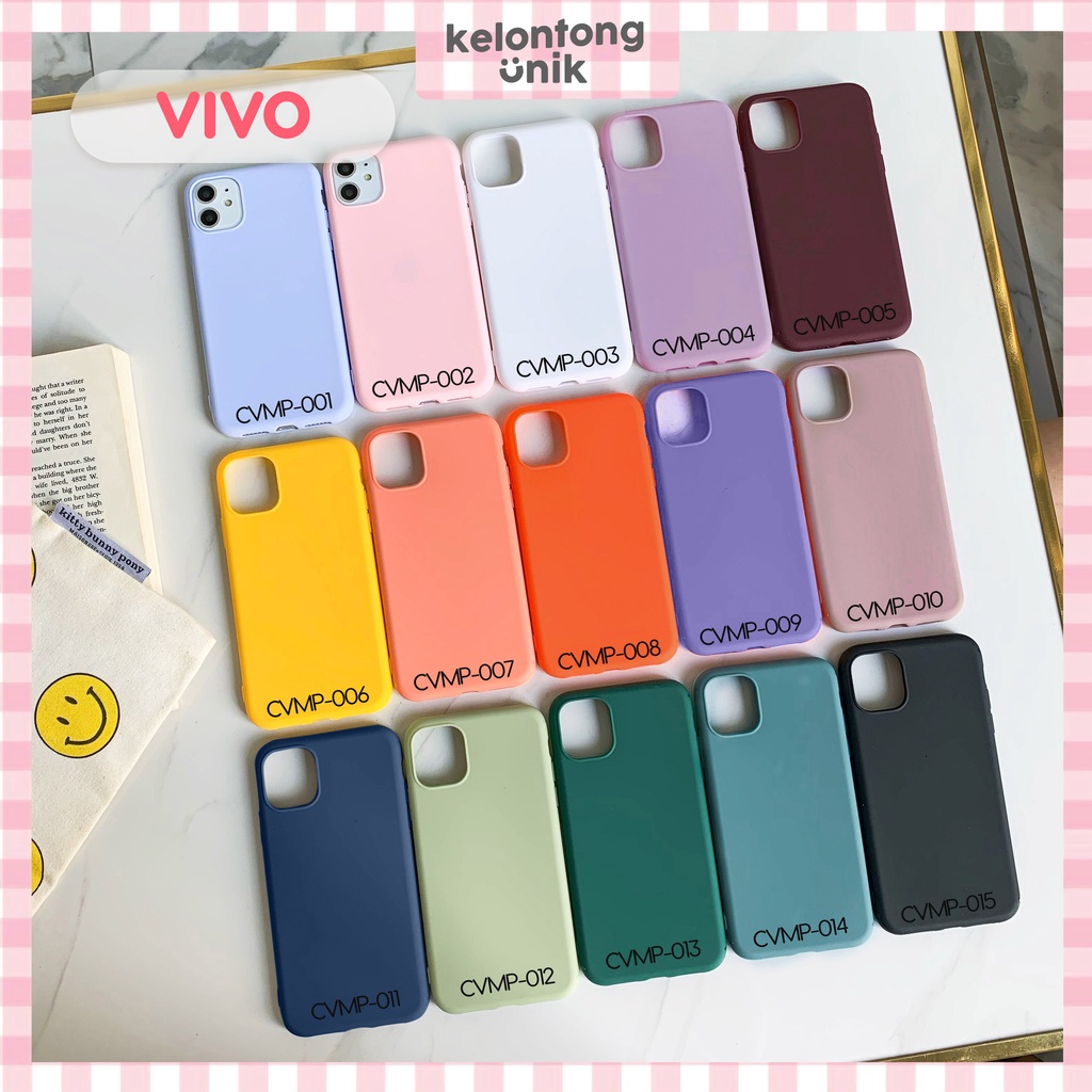 Vivo - Softcase Silikon Macaron Warna Warni/ Casing Candy Polos/ Case Macaroon