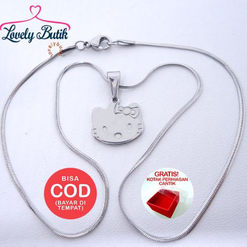 Lovelybutik - Kalung Titanium Anti Karat Anak Kecil Perempuan Model Fashion Terbaru Uk 35 Cm BONUS KOTAK PERHIASAN