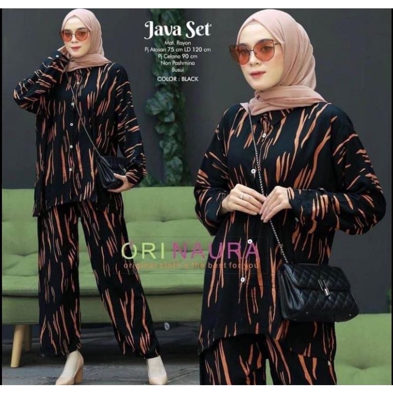 [BISA COD] Setelan Tie Dye Lengan Panjang Harga Grosir One Set Rayon