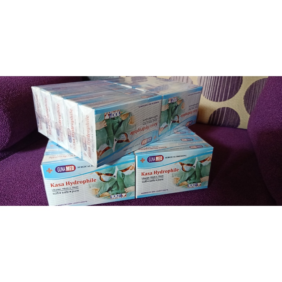 KASA STERIL GUNAMED 16CM x 16CM ISI 10 BOK/BAL