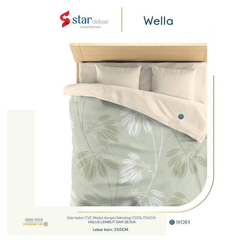 Sprei Set Premium Katun STAR Motif Wella