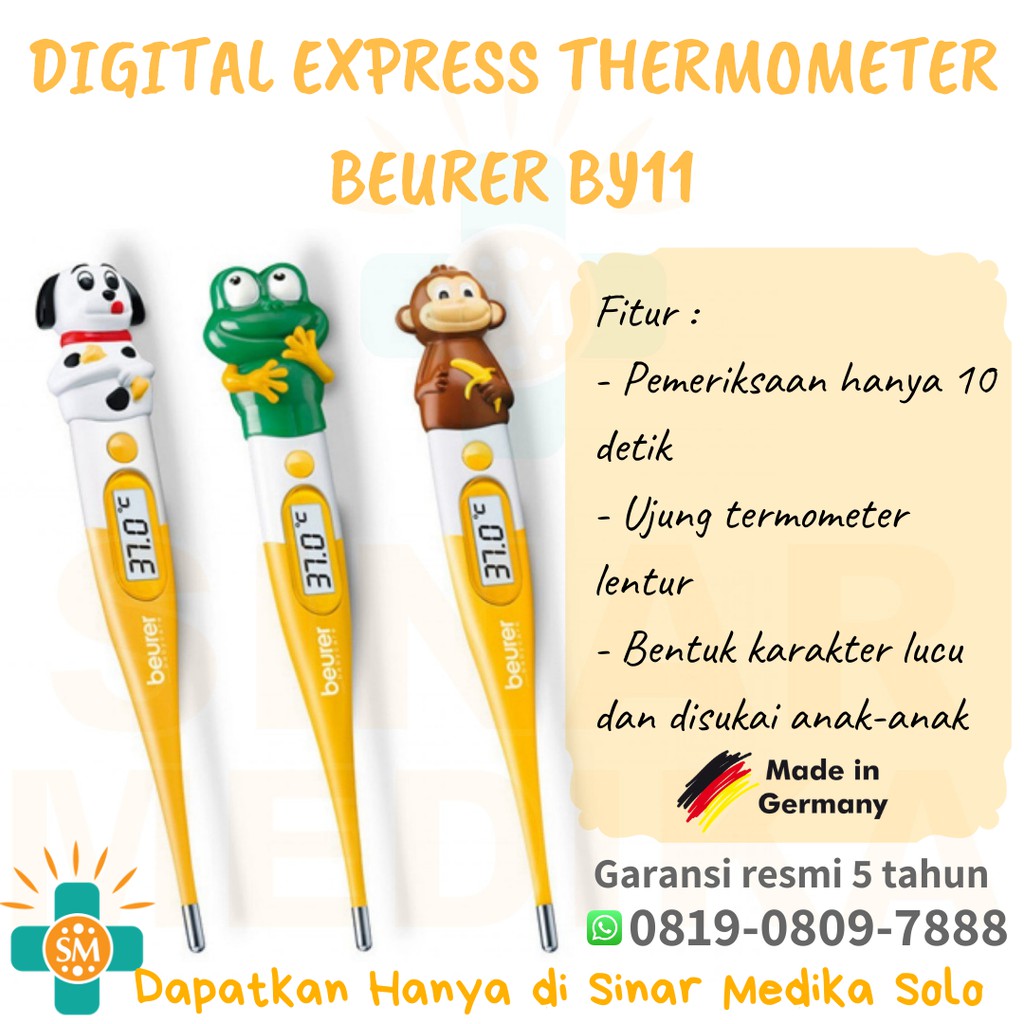 TERMOMETER EXPRESS BEURER BY 11 MADE IN GERMANY . DIGITAL THERMOMETER BY11 UNTUK BAYI ANAK KADO LUCU