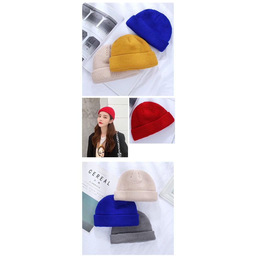 Beanie hat kupluk kerpus polos pendek/short beanie hat