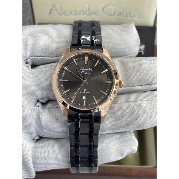 alexandre christie 8646ld wanita black rosegold