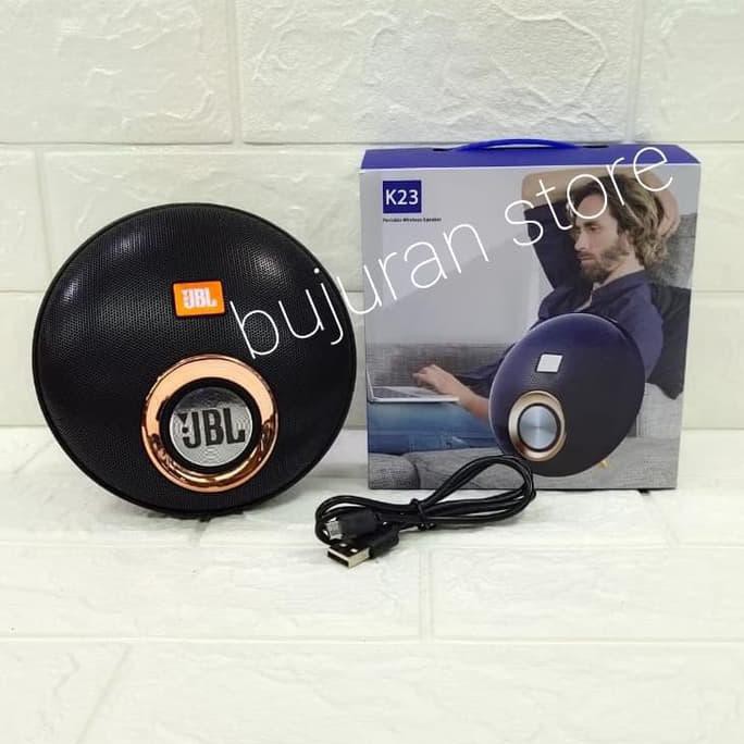 Speaker Bluetooth (JBL) K23 PORTABLE WIRELESS model HK SUARA BASS - Hitam