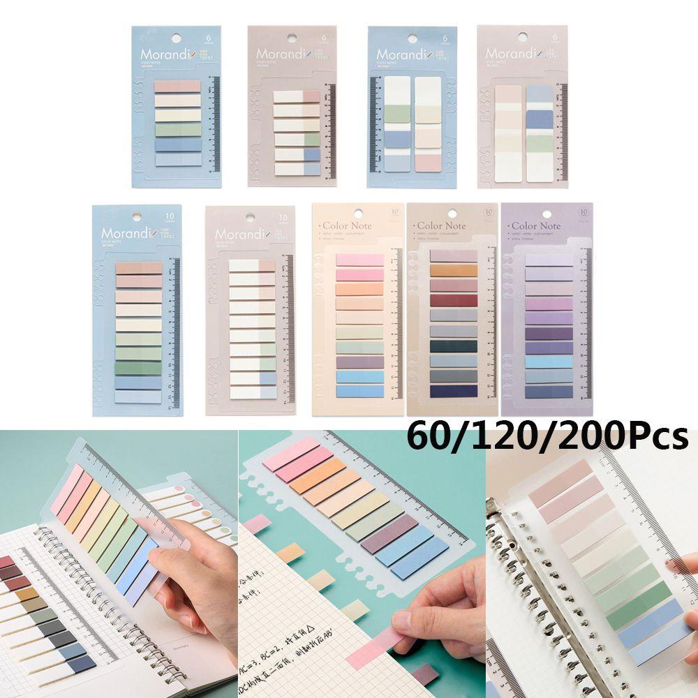 Wonder 60 /120/200pcs Sticky Notes Stationery Novelty Tab Strip Index Bendera Perlengkapan Kantor Label Loose-leaf